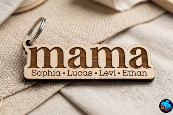 Mom Keychain Laser Cut Laser Cuttings 144710811 Creativo Digital